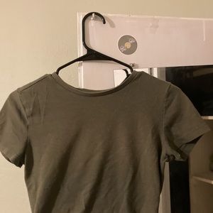 Green crop top